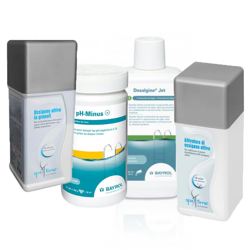 Комплект для ухода за джакузи или гидромассажной ванной, без хлора