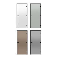 Стеклянные двери для сауны HARVIA 8x19 (рама из черной сосны) 
