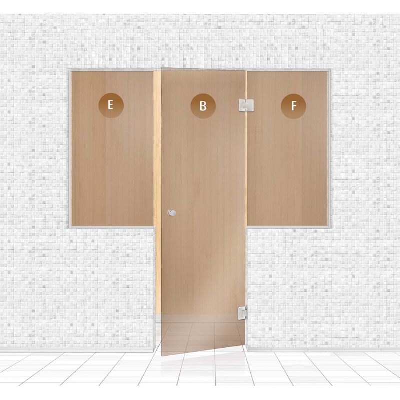 Стеклянная витрина для сауны, AD TYPE 3