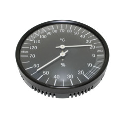 Термометр-гигрометр, черный 