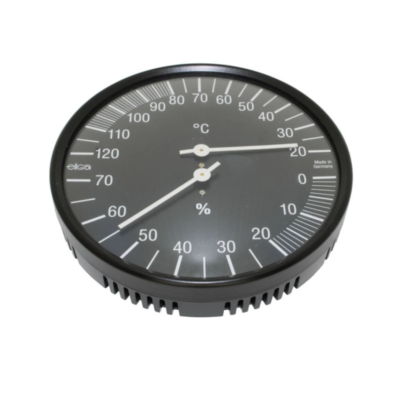 Термометр-гигрометр, черный