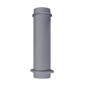 Верхняя чугунная дымоходная труба для печей GEFEST 115/500мм - 0