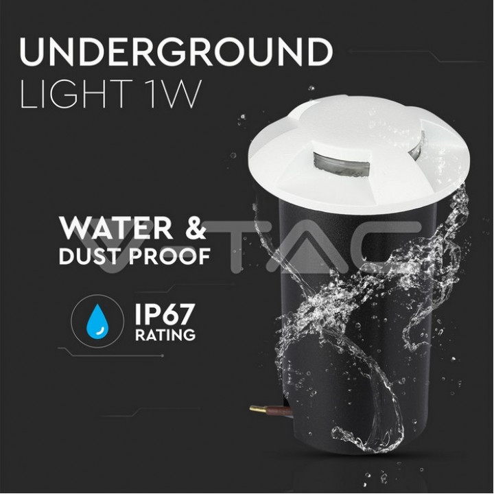 LED светильник для ступеней 1W белый, 4 режима работы, 3000K