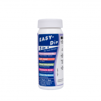 Тест-полоски для воды Easy-Dip 5 в 1: определение pH/CL/BR/стабилизатора/щелочности/жесткости
