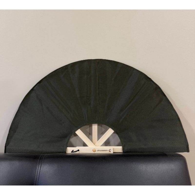 Тканевый веер для сауны, темно-зеленый