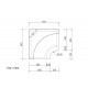 WEDI угловая кровать для паровой бани 850mm