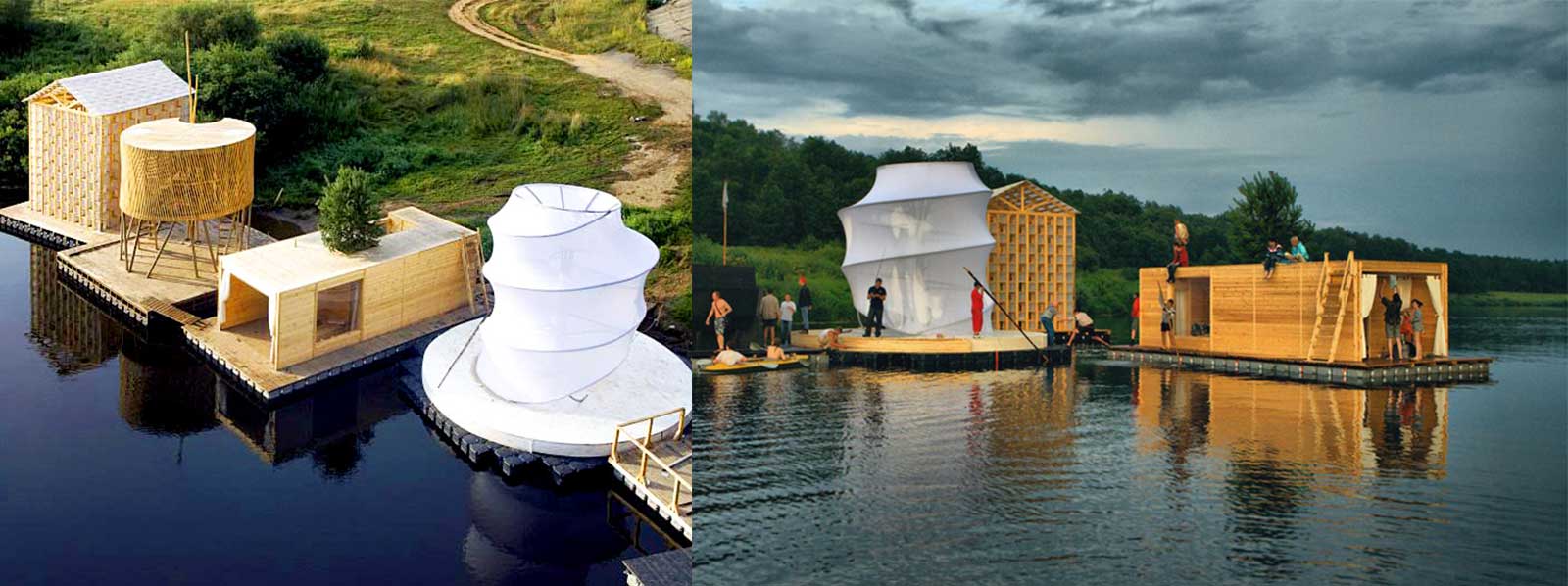 Плавающая сауна Калуга, Россия Floating Kaluga Sauna, Russia
